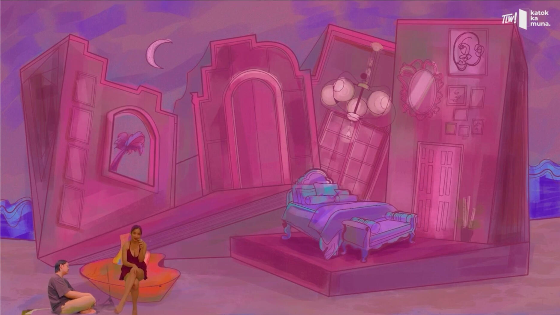 background as used in the final online screening of "20 questions" by juan ekis. production by ba communication arts students of up los Baños for play festival: "teka lang wait! katok ka muna" 2022